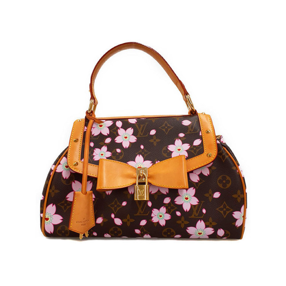Louis Vuitton Sac Retro Monogram Cherry Blossom Handbag Pink